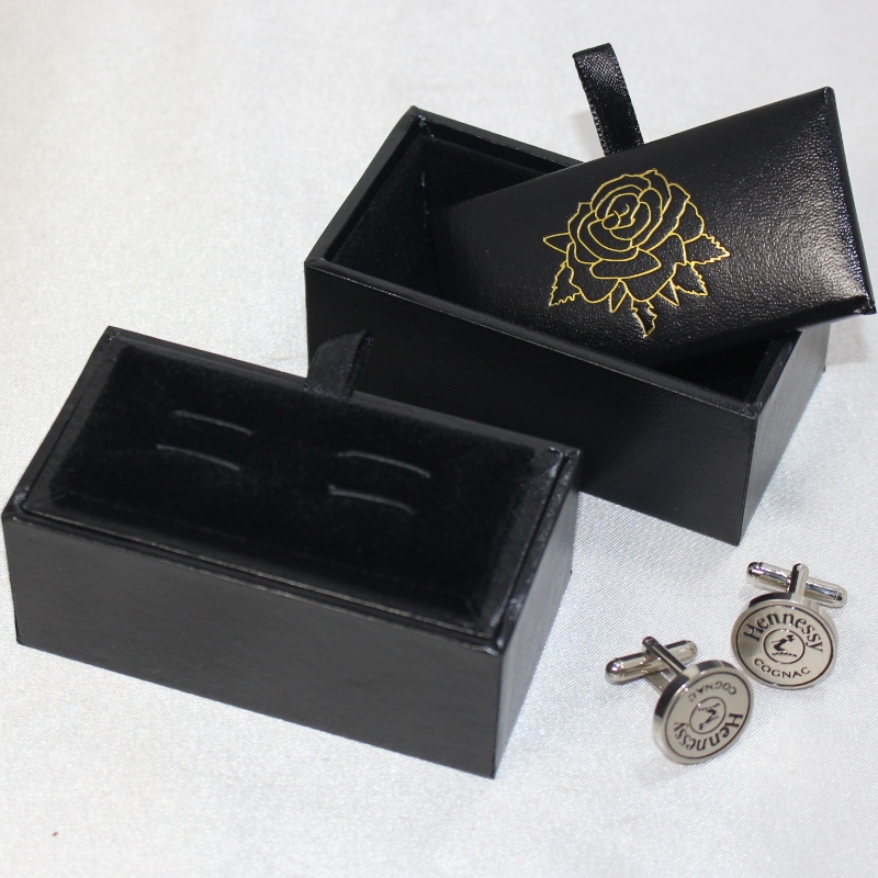 Element V-20 ristkülik PU nahast kast 60mm lipsu klambri mansetinööbid, jne mm.85*45*36, raskused umbes 55g